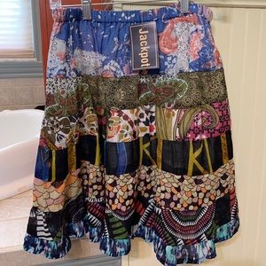 Jackpot gauzy multi print Skirt  Small